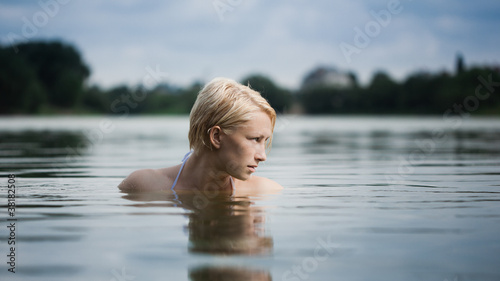 Young attractive woman in the water © honored