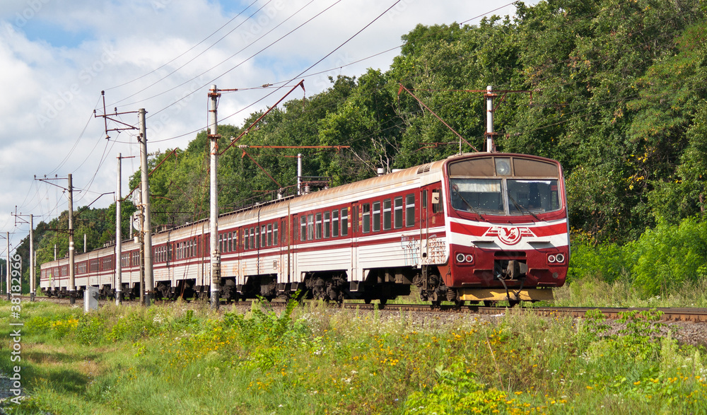 Naklejka premium Suburban electric train