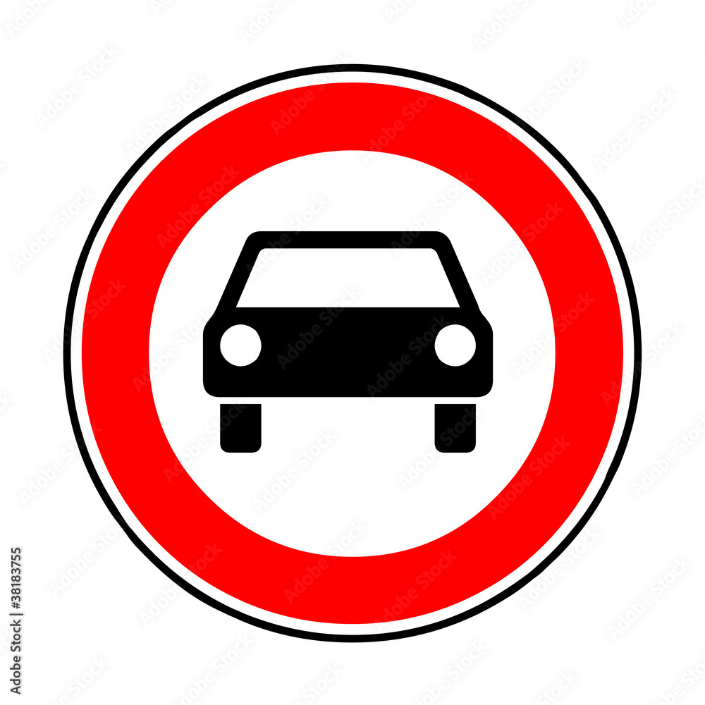 Verkehrsschild - 251 Verbot für Kraftfahrzeuge Verkehrsschild - 251 Verbot für Kraftfahrzeuge