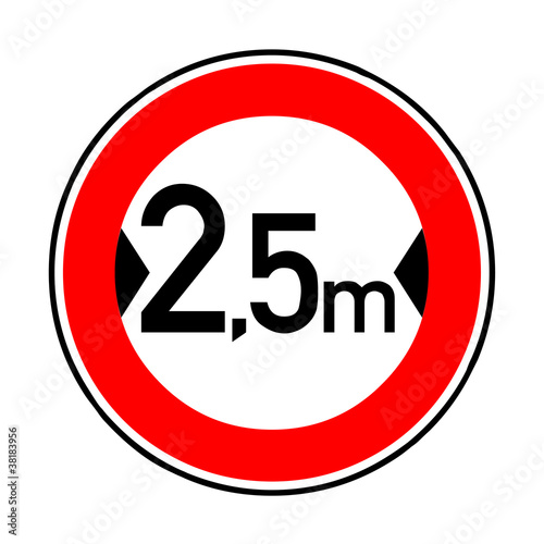 Free Download Verkehrsschild - 264 Verbot Fahrzeuge über 2,5 m - GFXLoad
