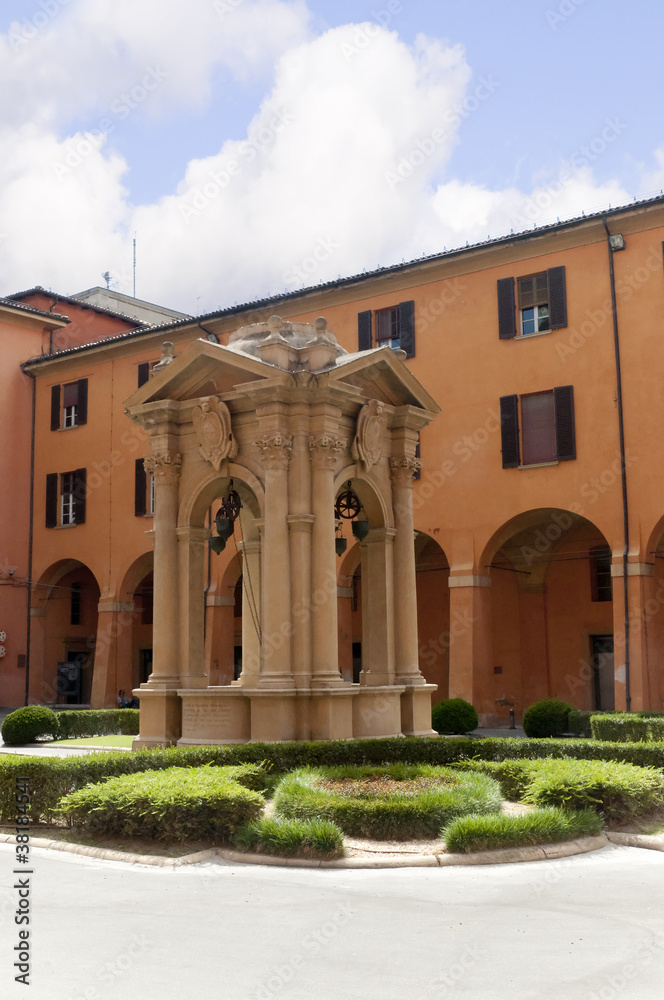 Fototapeta premium Courtyard in the Town Hall in Bologna Italy
