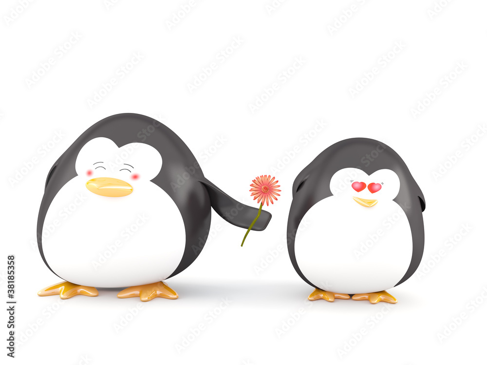 Fototapeta premium Penguin in love