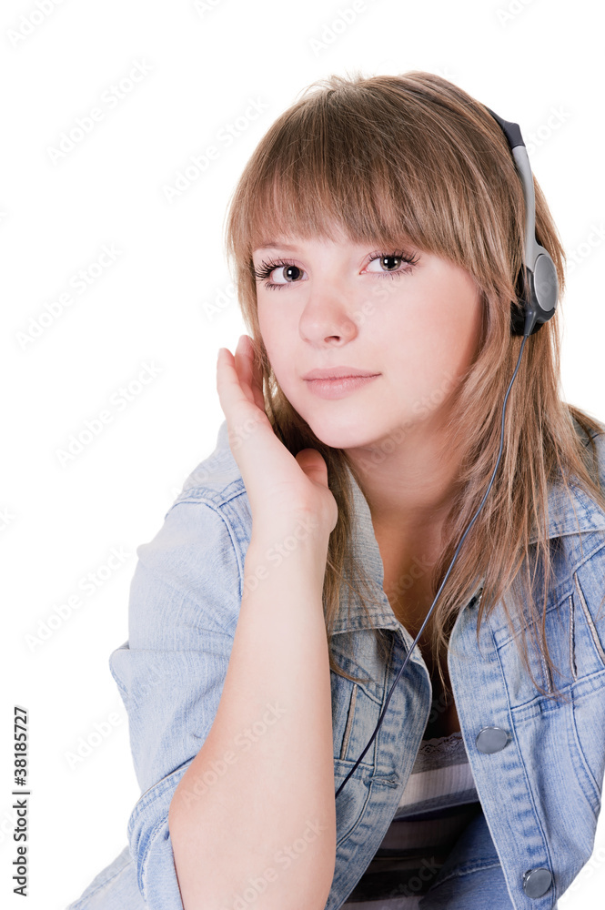 Portrait of the girl - teenager in studio Portrait of the girl - teenager in studio
