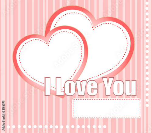 valentines hearts two shapes on pink pattern background