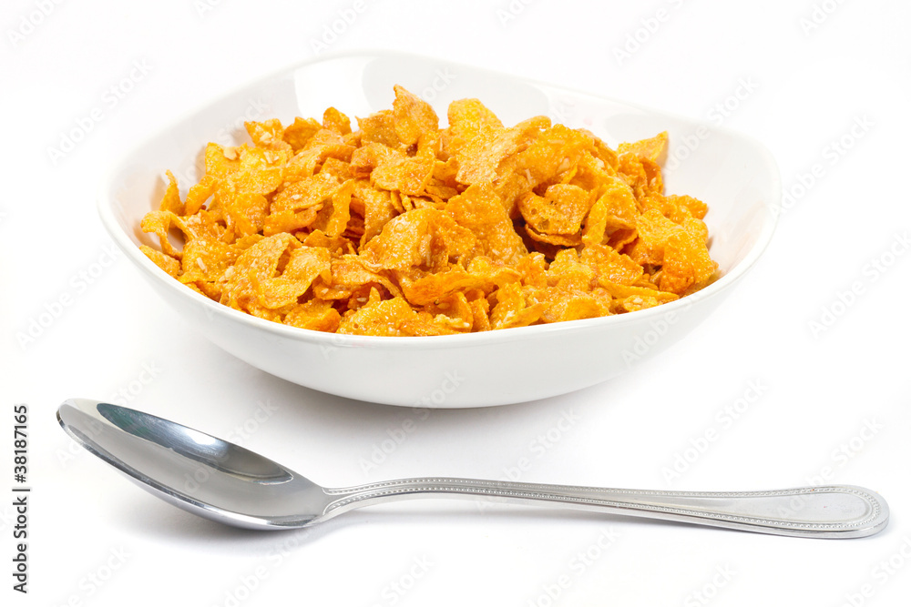Healthy breakfast with corn flakes Healthy breakfast with corn flakes