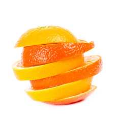 Keuken achterwand Plakjes fruit Gewaaierde sinaasappelpartjes vers  © Thomas Francois