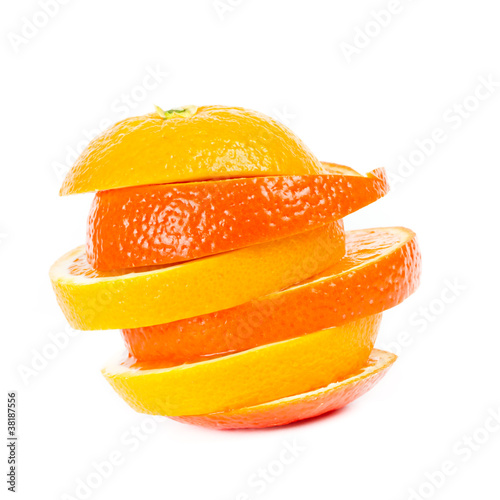 gefächerte Orangen
