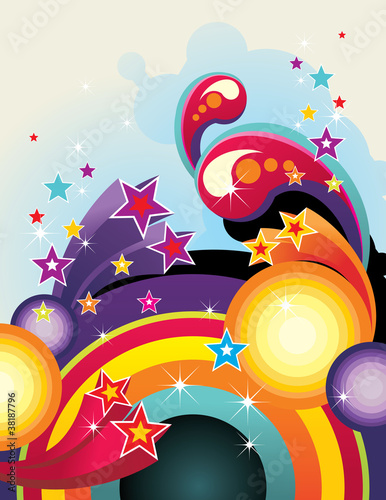 abstract rainbow color vector