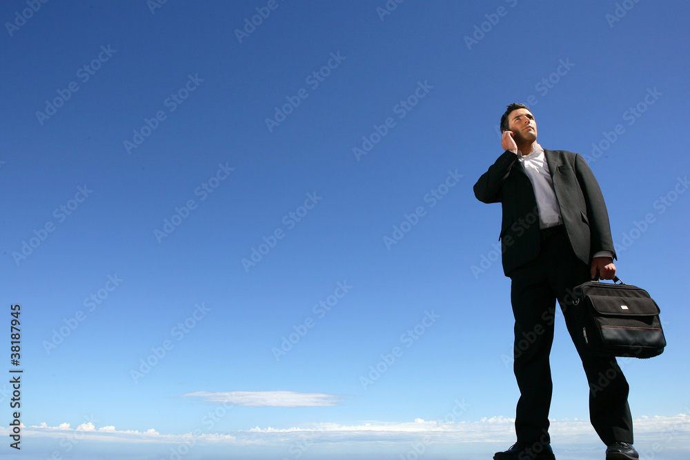 Lost businessman calling for help Lost businessman calling for help