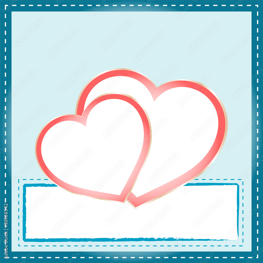 Beautiful Abstract Background with two Heart Beautiful Abstract Background with two Heart
