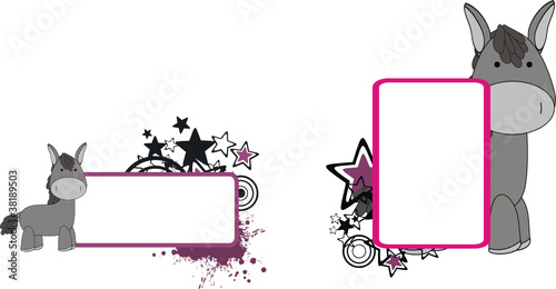 donkey plush cartoon copyspace