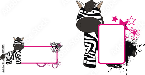 zebra plush cartoon copyspace