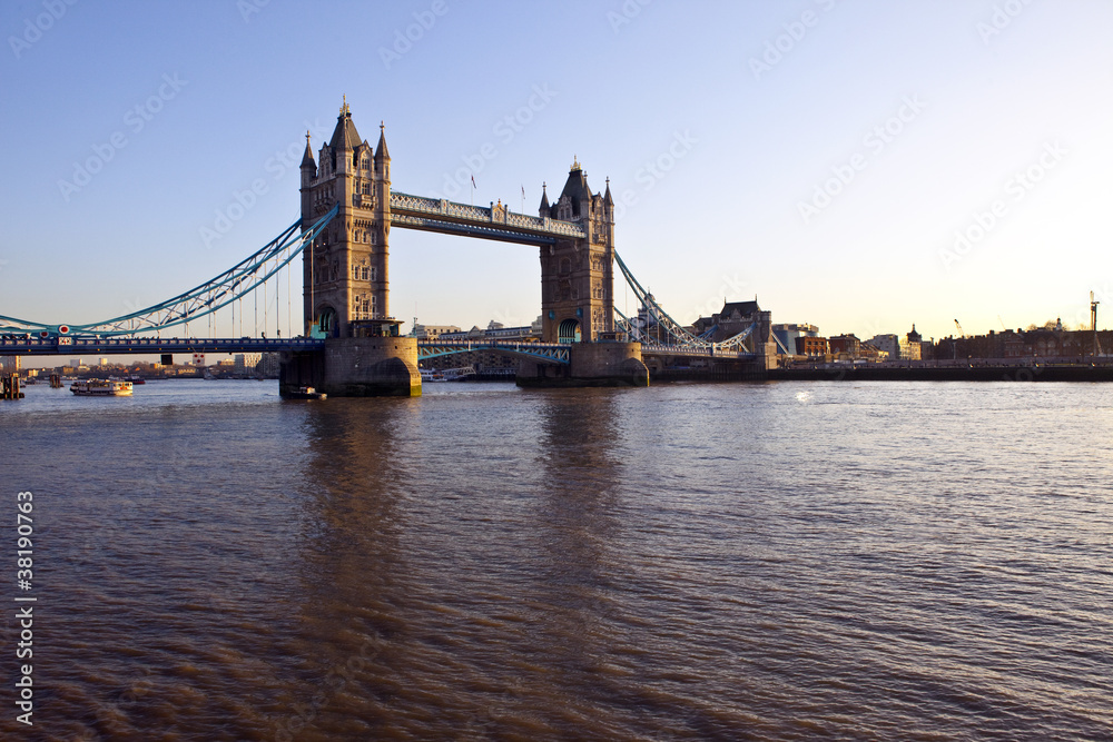 Tower Bridge and The River Thames at Sunset