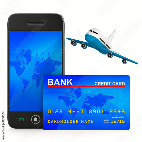 phone and credit card and a...