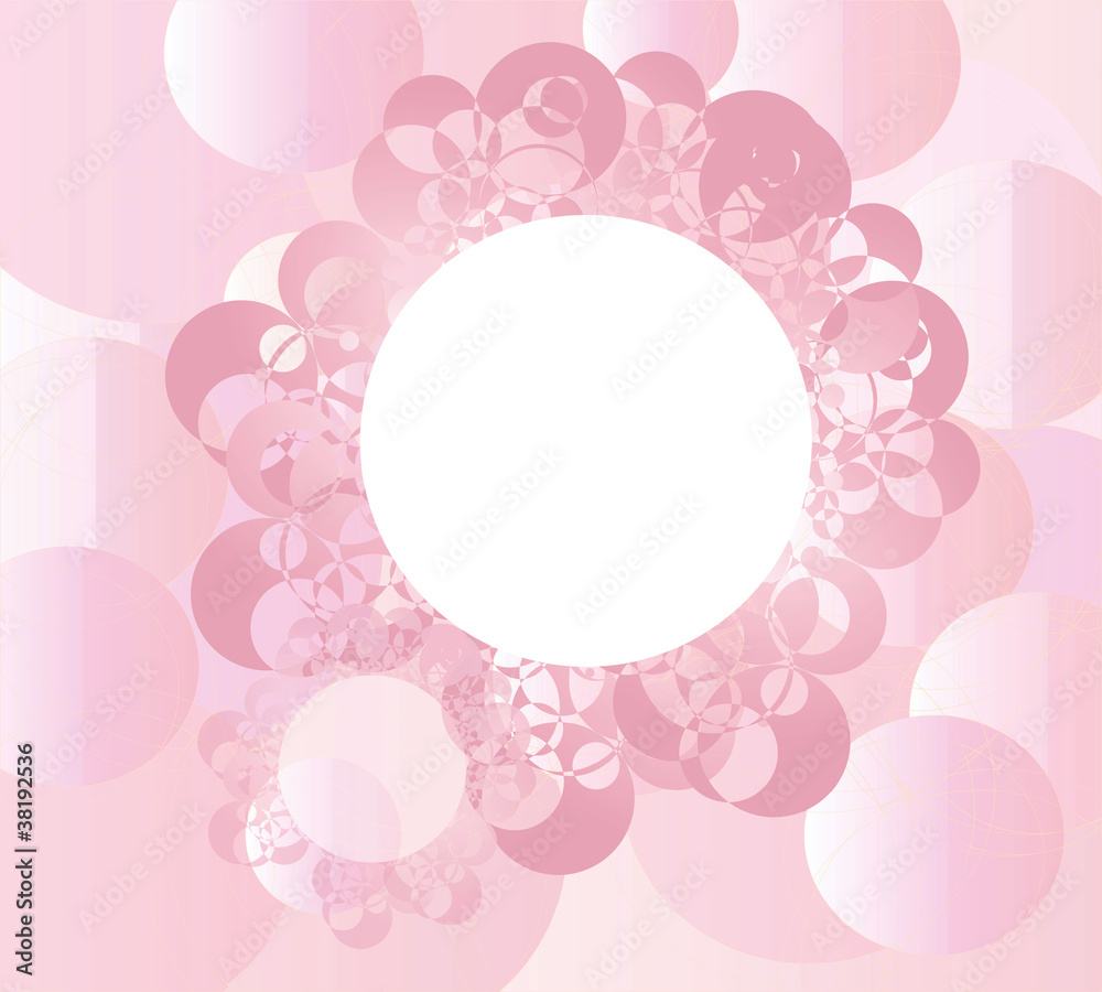 Pink flower in bubble