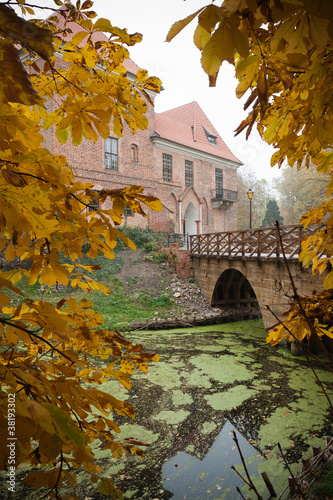 Gothic castle in Oporow, Poland photo