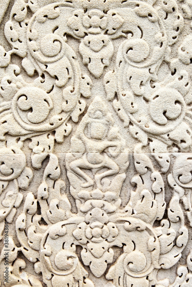 Khmer stone carving