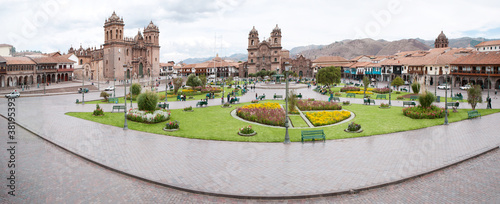 Panorama of Cuzco, Peru, the ancient Incas capital.