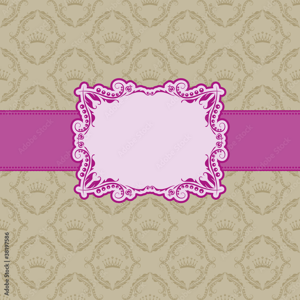 Template frame design for greeting card . Template frame design for greeting card .