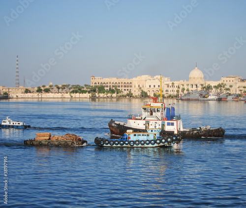 Tugboat on Suez Canal, Egypt at Port Said