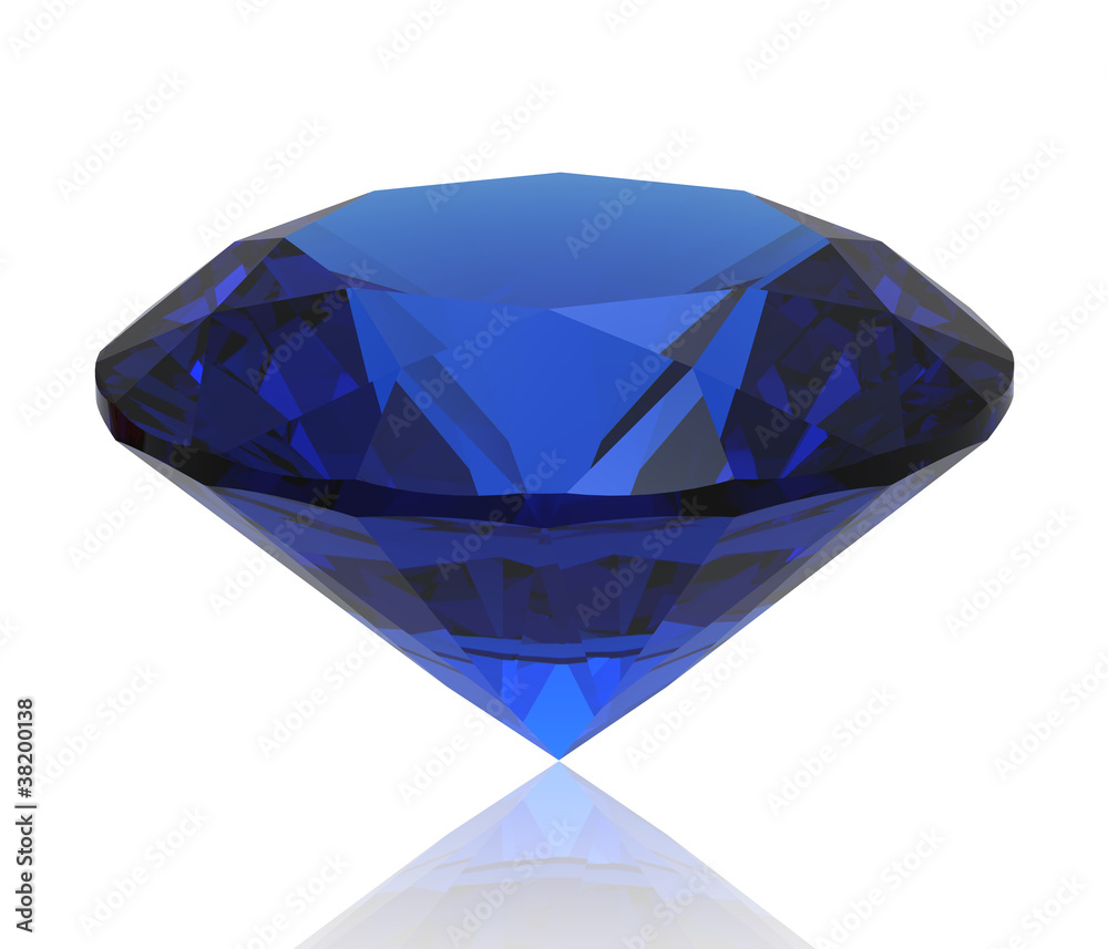 Blue sapphire gemstone isolated. Gemstone Blue sapphire gemstone isolated. Gemstone