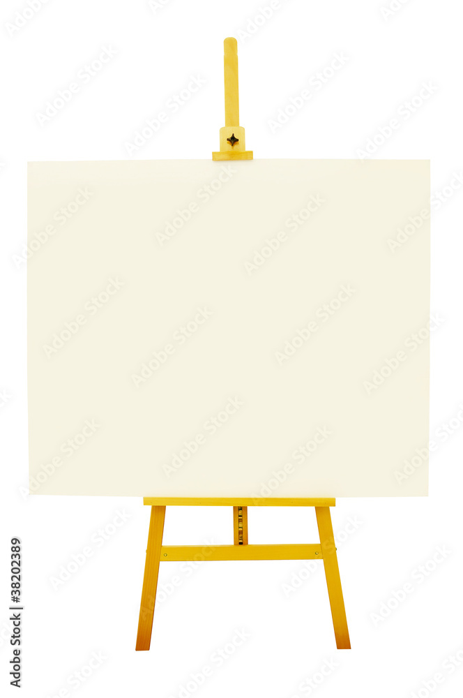 Blank artboard with easel or holder Blank artboard with easel or holder