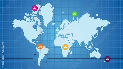 Growing social network around the world