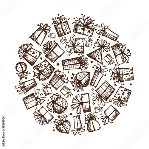 Gift boxes, frame for your design