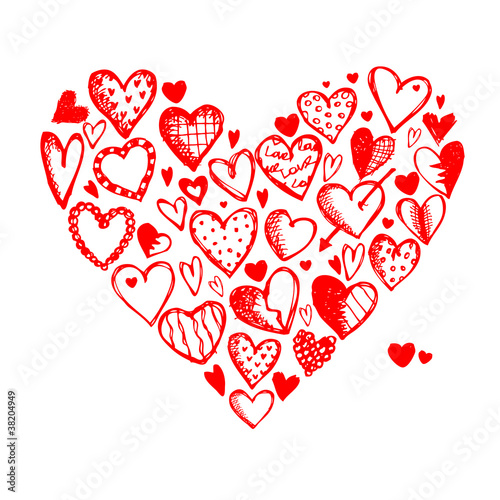Valentine hearts for your design