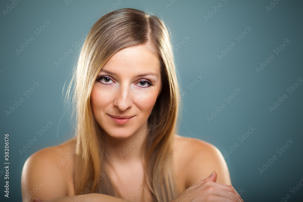 Beauty shot of caucasian blond shallow dof Beauty shot of caucasian blond shallow dof