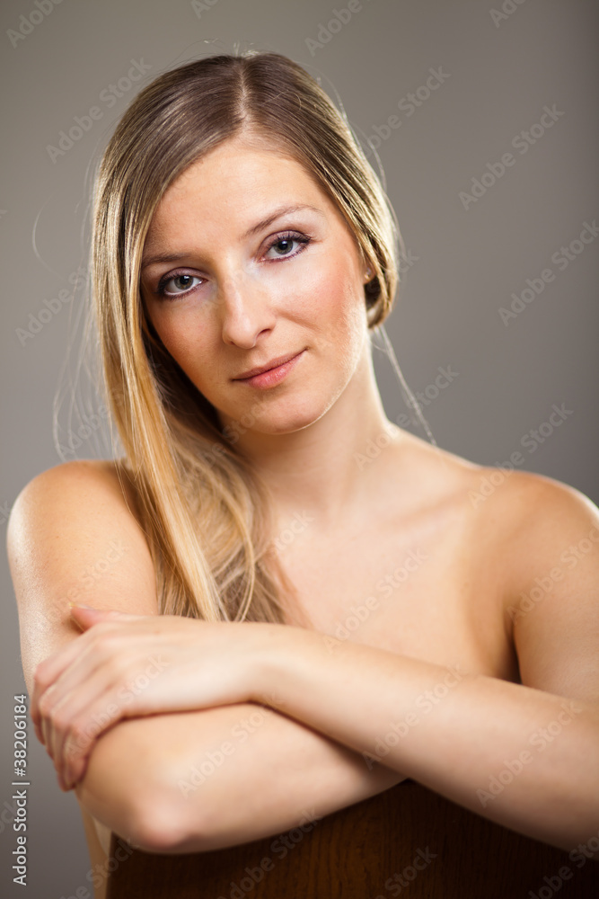 Beauty shot of caucasian blond shallow dof Beauty shot of caucasian blond shallow dof
