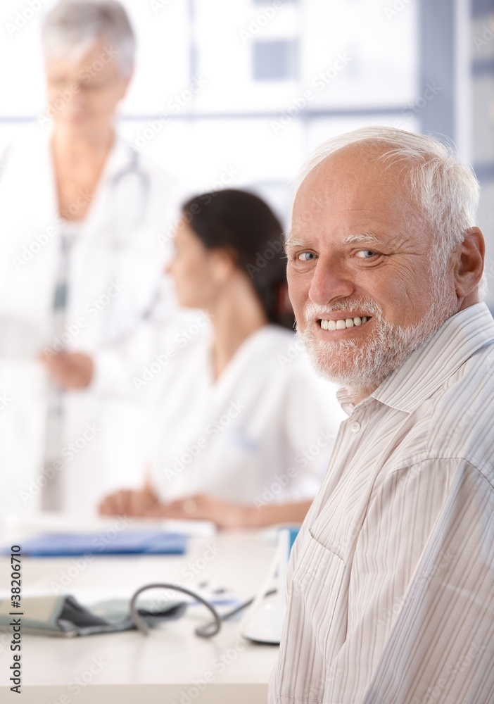 Fototapeta premium Mature man on health control smiling