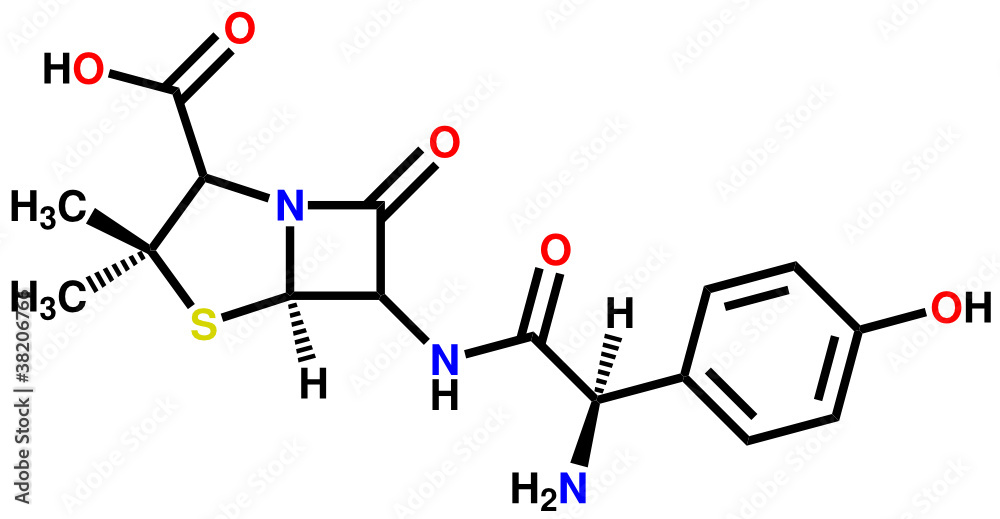 Amoxicillin structural formula Amoxicillin structural formula