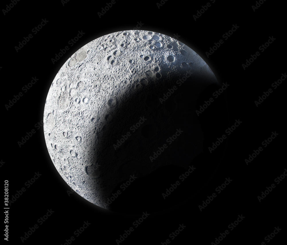 Luna Cuarto Creciente Stock Illustration Adobe Stock