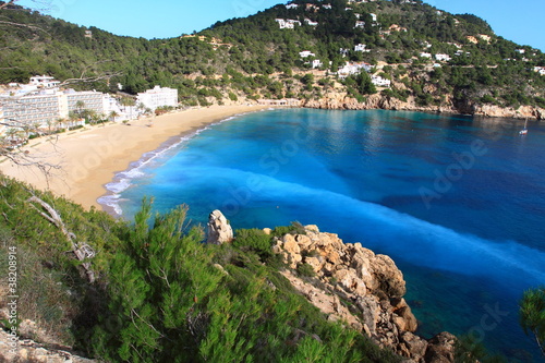Beautiful small bay in Ibiza  Balearic Island  Spain.