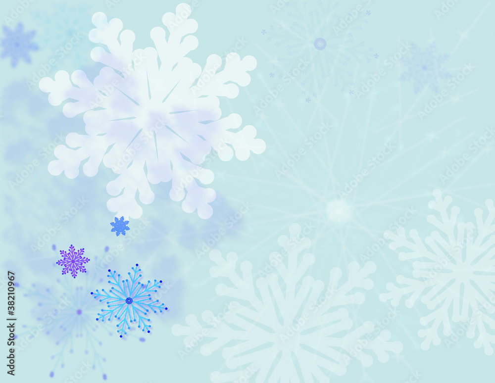 Obraz Snowflakes vector background