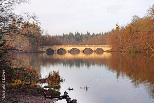 Bridge on a Lake in Winter Sunshine © Chris Lofty