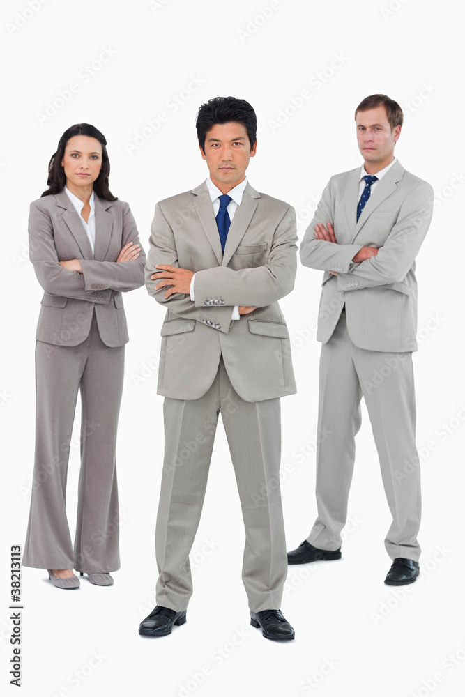 Young businessteam with folded arms Young businessteam with folded arms