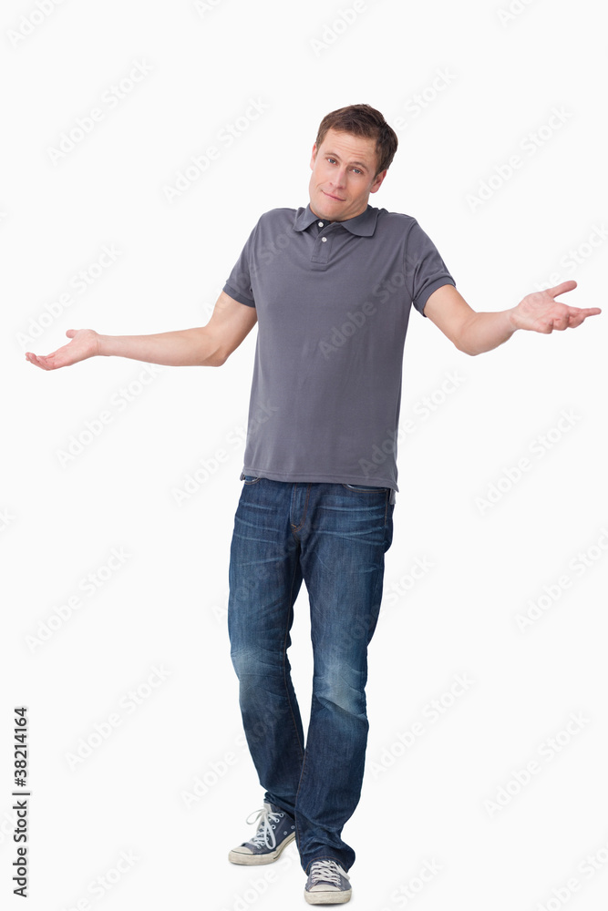 Clueless young man Clueless young man