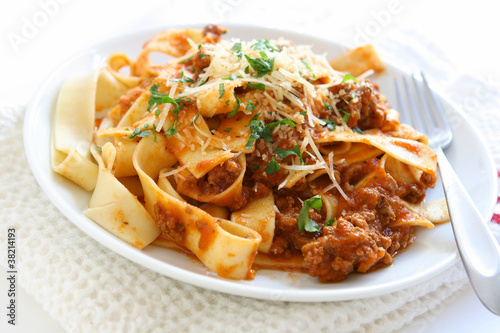 Pappardelle Pasta with Meat Sauce