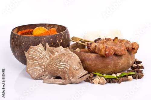 Thai style grilled pork (Moo Ping)  © wonderisland