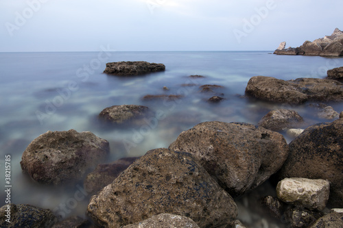 Sea landscape with the big stones in front © slavik65