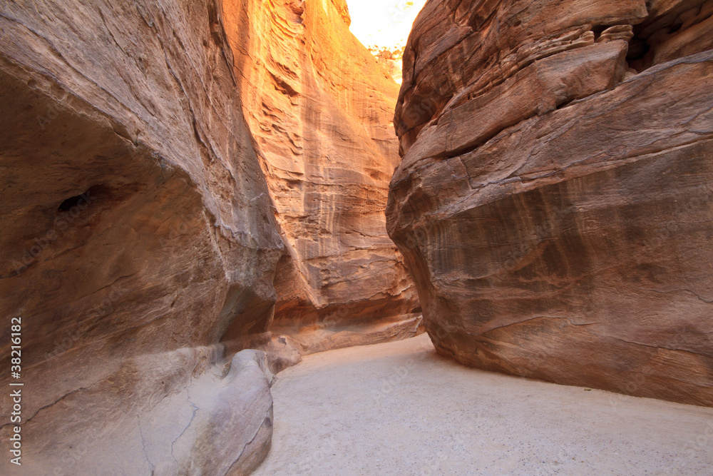 As-Siq Petra, Lost rock city of Jordan.  UNESCO world heritage s