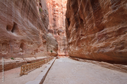 As-Siq Petra, Lost rock city of Jordan.  UNESCO world heritage s