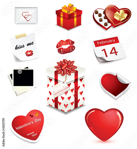 Set icon Valentin's day