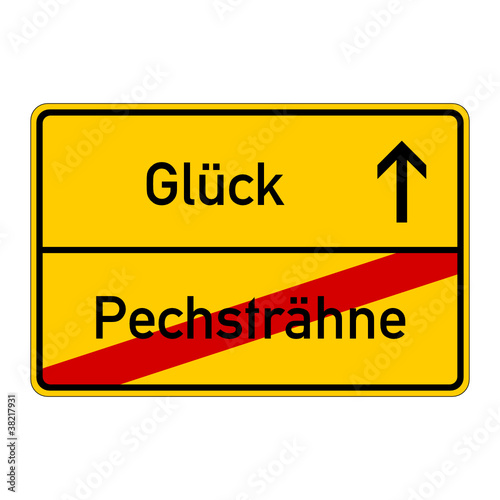 ortsschild pechsträhne glück I