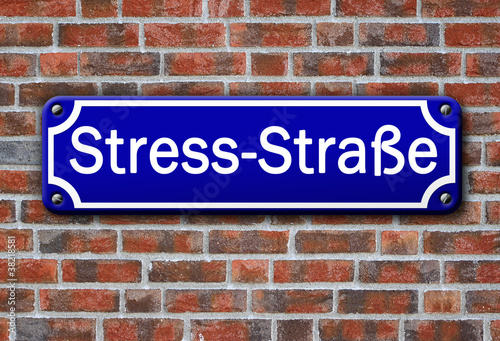 Strassenschild Stress-Straße