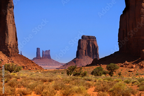 Scenic landscape of Monument valley in Arizona