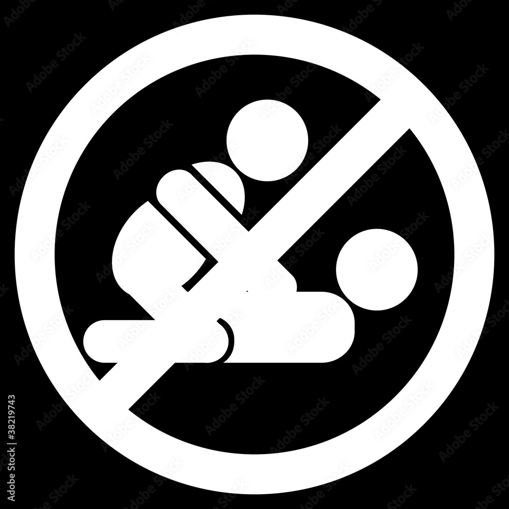 No sex sign!! (white) Векторный объект Stock | Adobe Stock