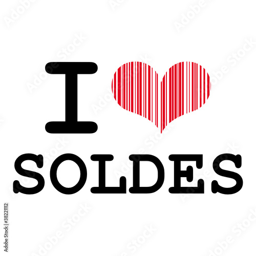 I Love Soldes Barrecode photo